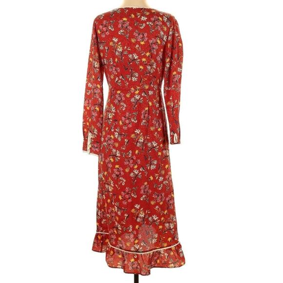 NWT Free People Covent Garden Floral Size 4 Wrap Dress - Picture 4 of 7